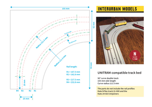 Unitram compatible street track sections #160-0211
