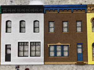 «ROW HOUSES» - 4 modular town house fronts with back structure- #160-9004